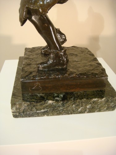 XIXe siècle - Bronze  de Léonardo Bistolfi (1859-1933)