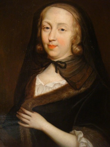Antiquités - Portrait fin XVIIe siècle représentant la Duchesse de Longueville