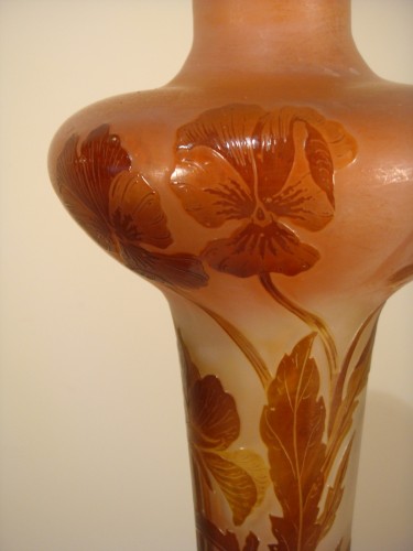 XXe siècle - Gallé - Grand vase en verre  1910