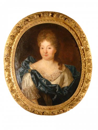 Portrait de Mme Anne de Caumont époque XVIIIe