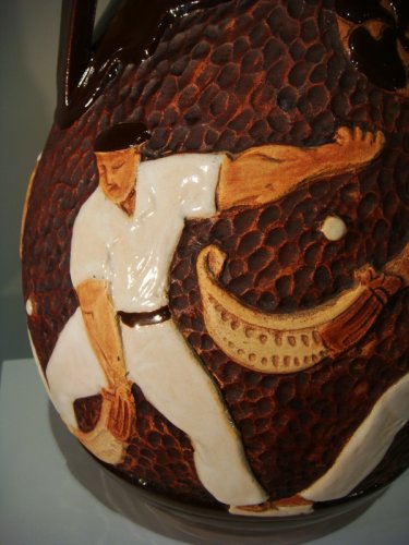 Antiquités - Vase aux joueurs de pelote Basque Ciboure