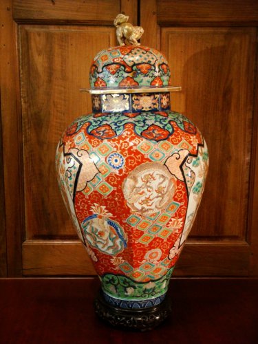 Antiquités - Grande potiche en porcelaine Imari époque XIXe