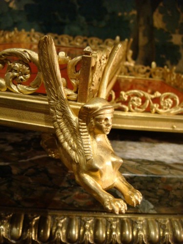 Objet de décoration  - Paire de Surtouts de table en laque et bronze doré
