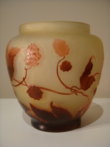 Emile Gallé Vase aux fleurs de Houblon - Art nouveau