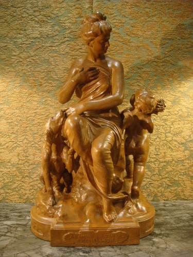 À l'amour et l'Amitié - Emile André Boisseau ( 1842 – 1924 )  - Sculpture Style Napoléon III