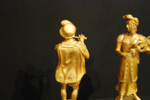 Paire de en bronze doré d'époque Empire - Empire