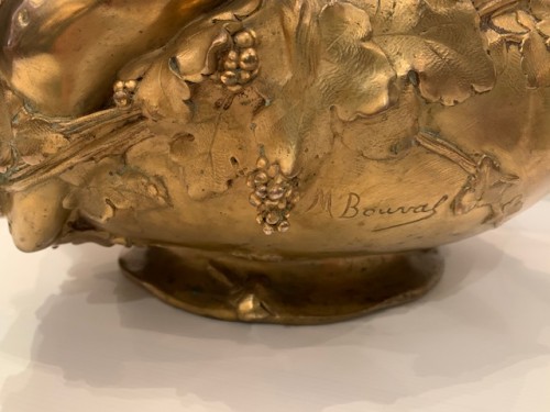 XIXe siècle - Jardinière en bronze signé Maurice Bouval