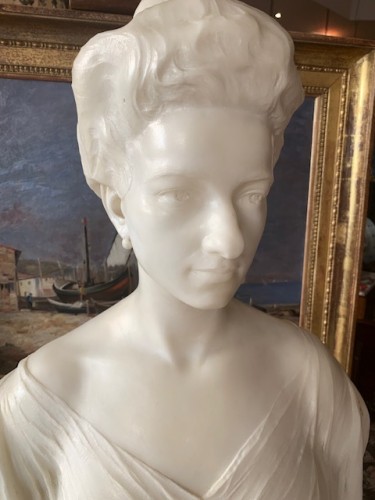 Sculpture Sculpture en Marbre - Marbre de Dame de qualité Signé Ferdinando Vichi