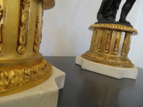Paire de candélabres en bronze doré début XXe - Napoléon III