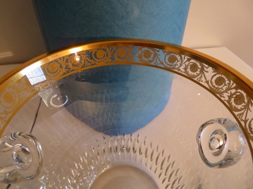 Art nouveau - Seau à champagne modèle Thistle Or en cristal de Saint Louis avec boite d'origine