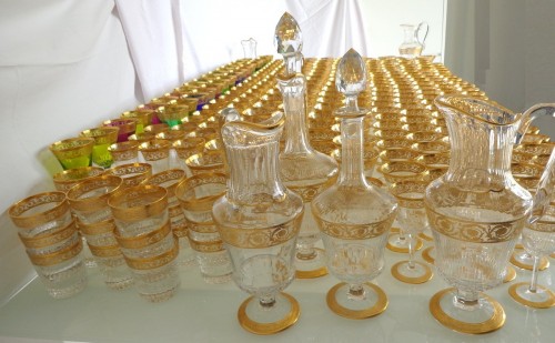 Verrerie, Cristallerie  - Important service en cristal de Saint Louis modèle Thistle