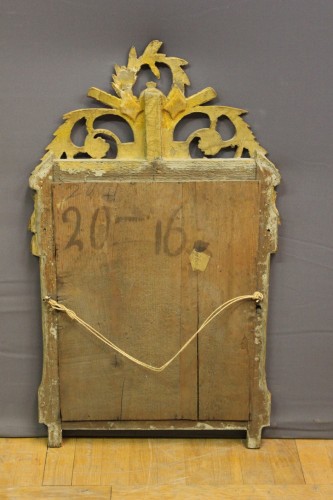 Antiquités - Miroir Louis XVI en bois doré