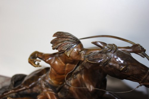 Edouard Drouot (1859-1945) - Indien et son cheval - Antiquités Christophe Rochet