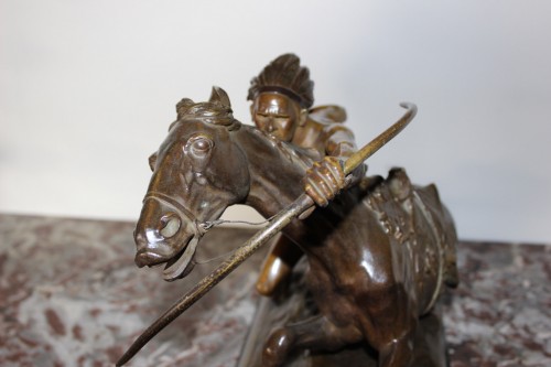 Antiquités - Edouard Drouot (1859-1945) - Indien et son cheval