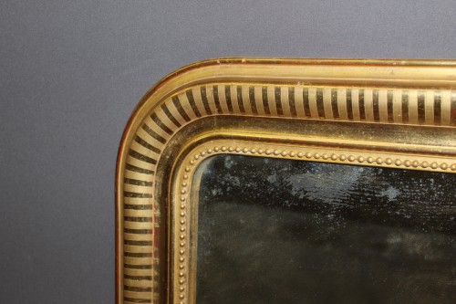 Miroir d'époque Louis Philippe en stuc doré - Louis-Philippe