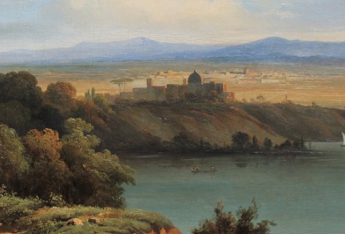 Antoine-Claude Ponthus-Cinier (1812-1885) - Le lac d’Albano, Castel Gandolfo - Galerie de Frise