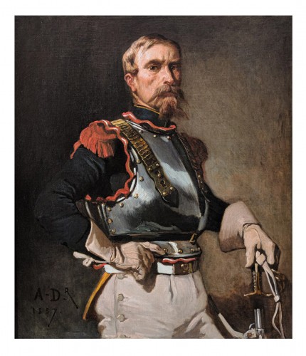 Edouard Armand-Dumaresq (1826-1895) - Portrait d’un cuirassier du 1er Empire