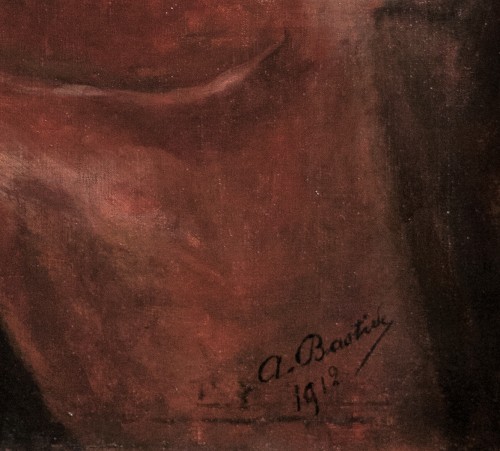 XXe siècle - Alice Bastide (1868-1959) - Portrait de fillette à la lecture
