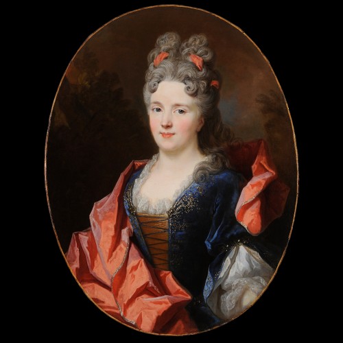 Nicolas de Largillierre (1656-1746) - Portrait présumé de Marie-Anne de Bourbon - Tableaux et dessins Style Régence