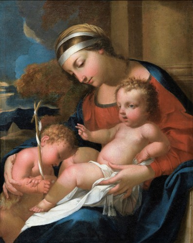 René Dudot (c.1650) - La Vierge à l’Enfant et saint Jean-Baptiste