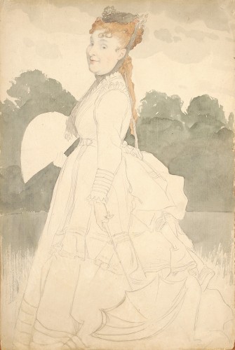 James Tissot (1836-1902) - Madame Eugène Pegg en promenade à Saint Germain Paris