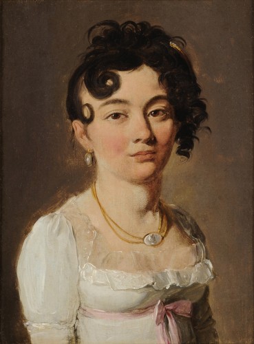 Louis-Léopold BOILLY (1761-1845) - Portrait de jeune femme - Tableaux et dessins Style 