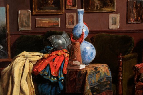 Tableaux et dessins Tableaux XIXe siècle - John O'Brien Inman (1828-1896) - L'atelier de l'artiste à Paris