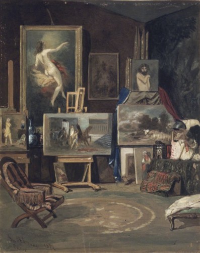 Antiquités - John O'Brien Inman (1828-1896) - L'atelier de l'artiste à Paris