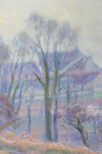 XXe siècle - Henri Pailler (1876-1954) - Neige à Triel sur Seine Yvelines