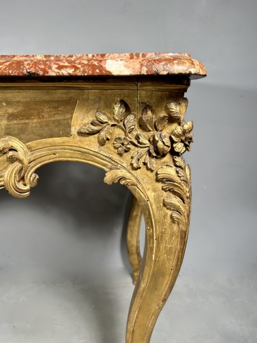 Antiquités - Table à gibier en bois doré, Languedoc vers 1740