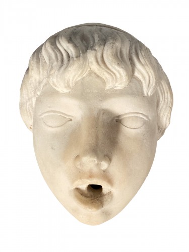 Masque de fontaine en marbre, Italie XVIe siècle