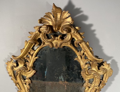Miroir d’entre deux en bois doré, Gênes vers 1750 - Franck Baptiste Provence