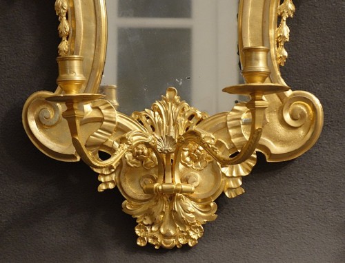 Paire de grandes appliques fin XIXe - Antiquités Garnier