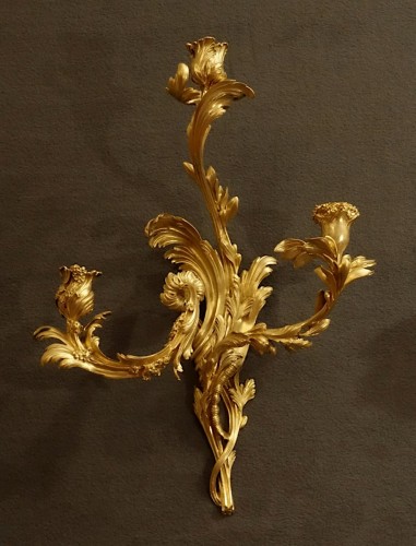 Ensemble de trois paires d'appliques Rocaille vers 1740 - Antiquités Garnier