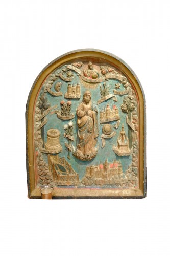 Les Litanies de la Vierge - Panneau en bas relief Allemagne vers 1500