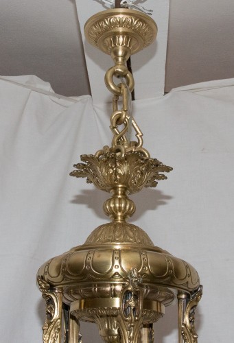 Antiquités - Grand lustre en bronze doré époque Napoléon III