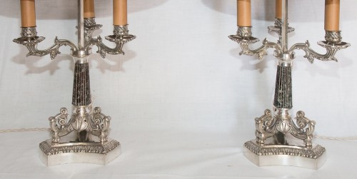 Luminaires Lampe - Paire de lampes bouillottes époque Restauration
