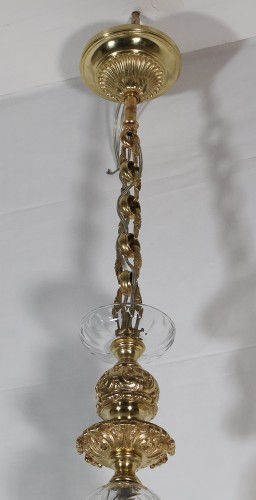 Lustre en bronze doré avec putti époque Napoléon III - Napoléon III