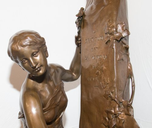 Bronze « Le souvenir » signé E Picault fin XIXe siècle - Galerie Lauretta