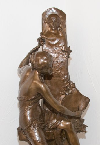 Art nouveau - Bronze « Le souvenir » signé E Picault fin XIXe siècle