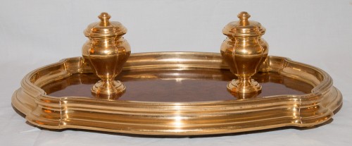Encrier en palissandre et bronze doré Circa 1890 G KELLER - Objet de décoration Style 