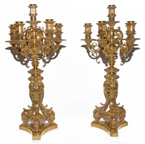 Paire de candélabres F Barbedienne époque Napoléon III