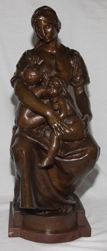 Maternité - Paul Dubois (1829-1905) - Sculpture Style 