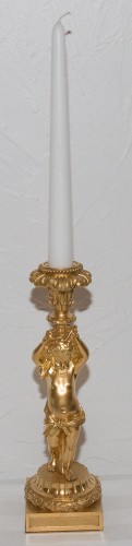 Luminaires Bougeoirs et Chandeliers - Bougeoir en bronze doré François LINKE