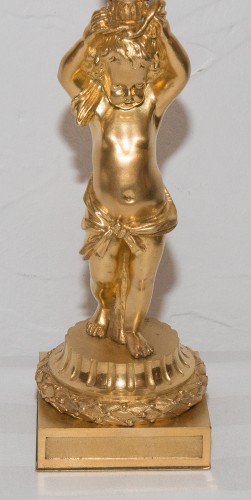  - Bougeoir en bronze doré François LINKE