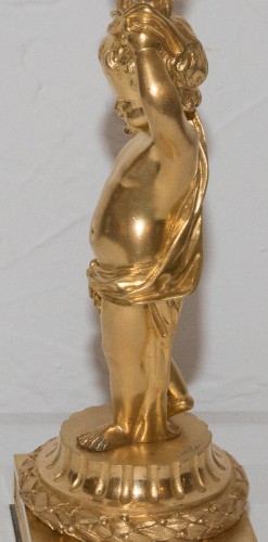 Antiquités - Bougeoir en bronze doré François LINKE