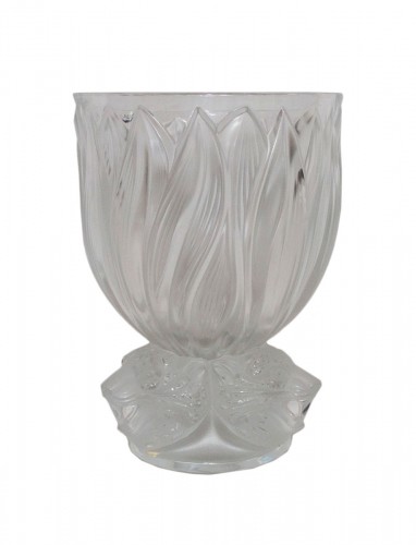 Vase aux trois jaguars Lalique R France XXe siècle