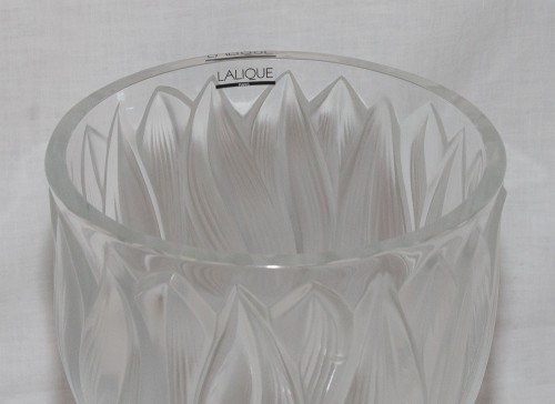 Antiquités - Vase aux trois jaguars Lalique R France XXe siècle