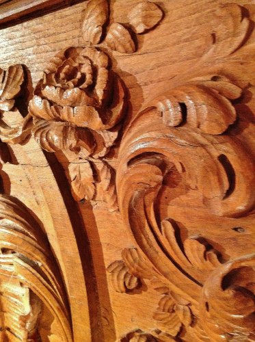 Louis XIII - Spectaculaire panneau de bois sculpté