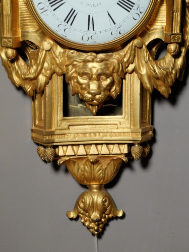 Cartel Louis XVI au lion de Némée par Jacques DELANOY - Horlogerie Style Louis XVI
